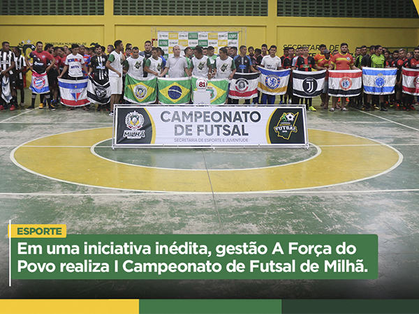 Representando o município de Milhã, Cearamor Futsal está na semifinal do  torneio de futsal dos Jogos da Amizade.