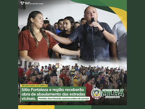 Sítio Fortaleza e região receberão obra de abaulamento das estradas vicinais.